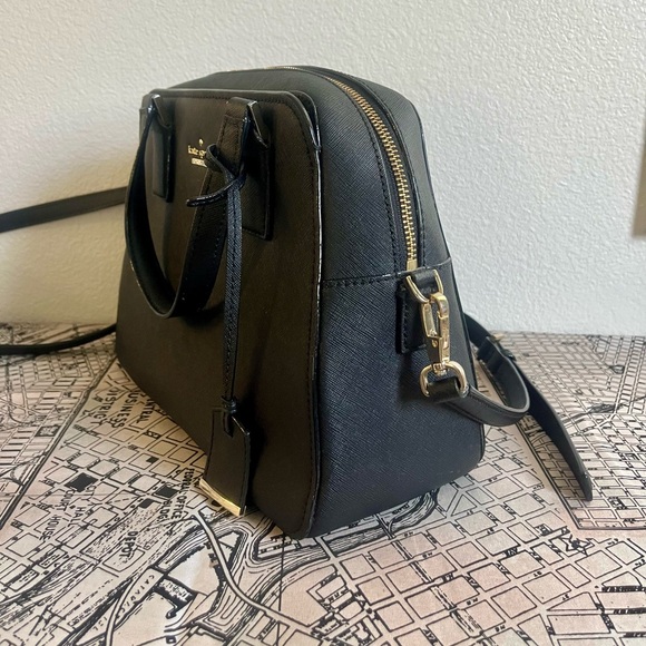 Kate Spade Black Dome Satchel Crossbody - Picture 2 of 9
